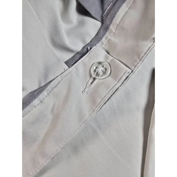 Adidas Performance Golf Pants Men's 38x30 Beige Flat Front Chino AE7006 Khaki - Picture 4 of 14